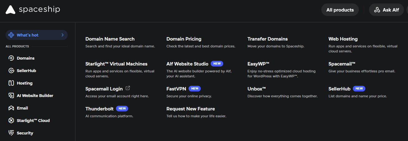 Spaceship Domain Registrar Review: Pricing, Features, and Legitimacy 3 spaceship b